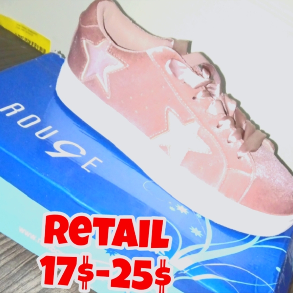Rouge Helium Pink Sneakers Mesh Upper